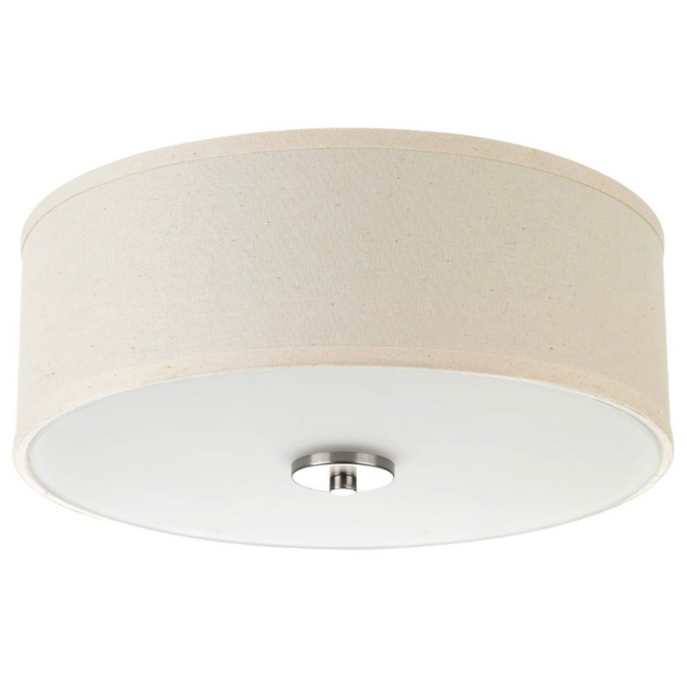 Progress Lighting Inspire LED 1-Light 13-in Brushed Nickel LED Flush Mount Light